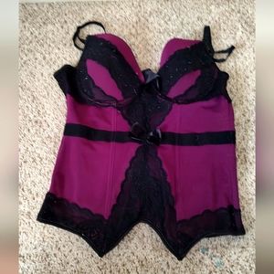 Purple and Black Bustier Corset